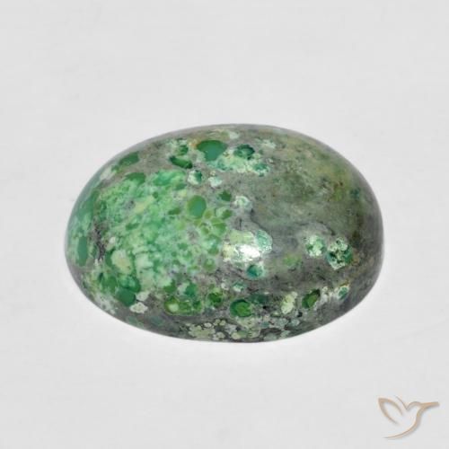 Turchese Mela verde naturale da 6.49 ct, Ovale, Opaco