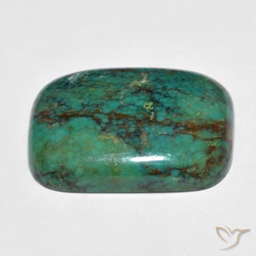 Turchese Verde bluastro naturale da 13.24 ct, Cuscino, Opaco