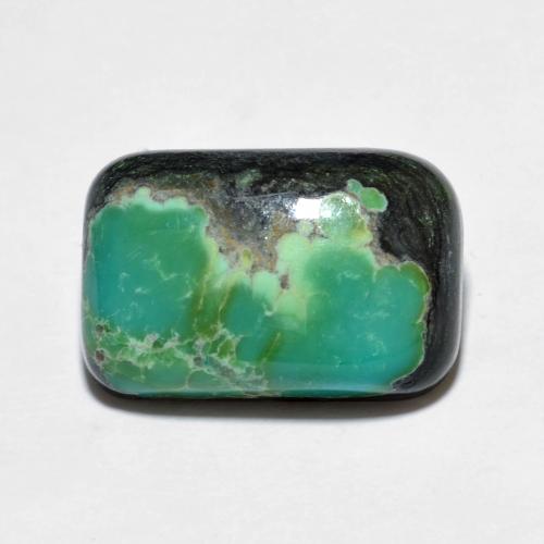 Turchese naturale multicolore da 5,93 ct, taglio a cuscino, opaco