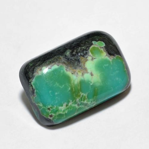 Turchese naturale multicolore da 5,93 ct, taglio a cuscino, opaco