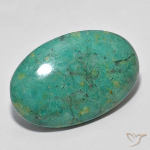 Turchese Blu verde naturale da 11.73 ct, Ovale, Opaco