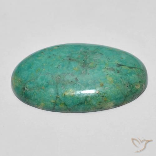 Turchese Blu verde naturale da 11.73 ct, Ovale, Opaco