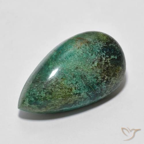 Turchese Blu Verde Scuro naturale da 8.44 ct, Forma a pera, Opaco