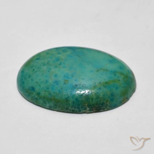 Turchese Electirc Blue Green naturale da 5.87 ct, Ovale, Opaco