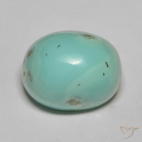 Turchese Verde bluastro chiaro naturale da 18.01 ct, Taglio ovale, Opaco