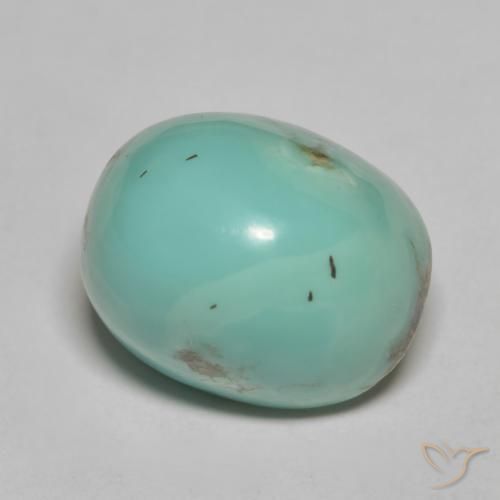 Turchese Verde bluastro chiaro naturale da 18.01 ct, Taglio ovale, Opaco
