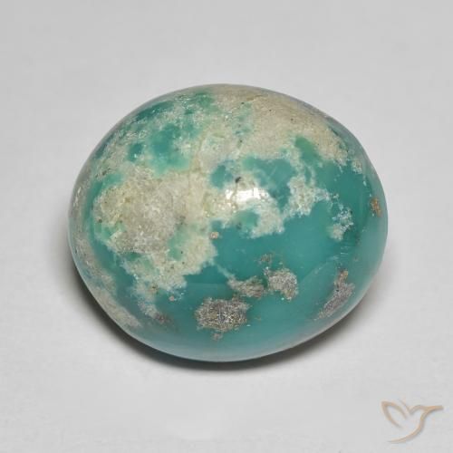 Turchese Alzavola Chiaro naturale da 11.33 ct, Ovale, Opaco