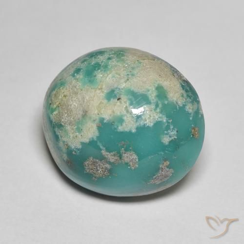 Turchese Alzavola Chiaro naturale da 11.33 ct, Ovale, Opaco