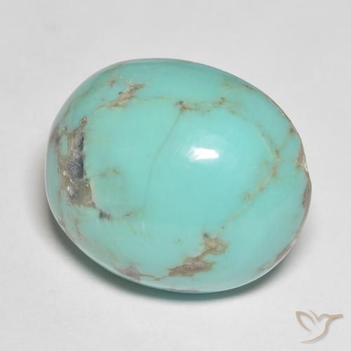 Turchese Verde schiuma di mare naturale da 18.55 ct, Ovale, Opaco