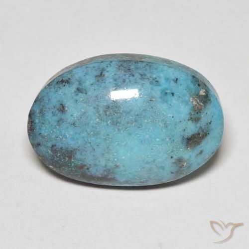 13.55ct Naturale Blu verdastro Turchese, Ovale, Opaco