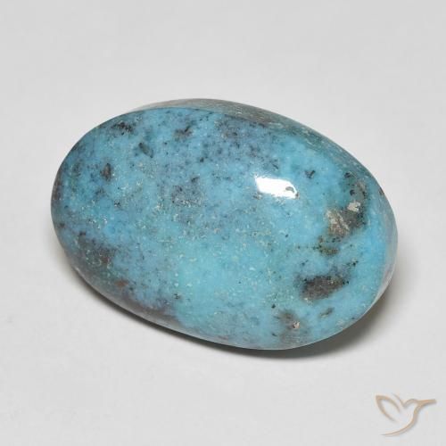 Turchese Blu verdastro naturale da 13.55 ct, Ovale, Opaco