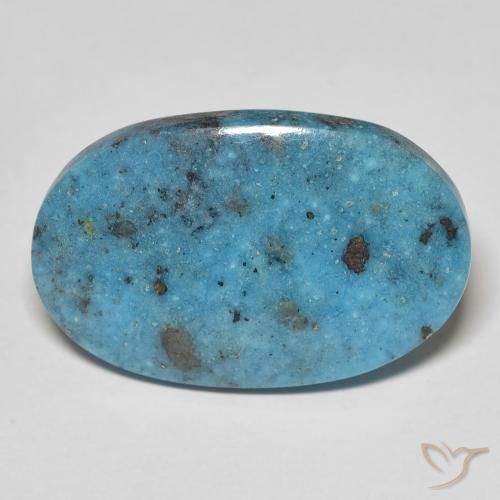 Turchese Teal-blu naturale da 19.46 ct, Ovale, Opaco