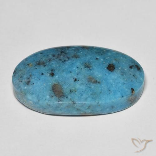 Turchese Teal-blu naturale da 19.46 ct, Ovale, Opaco