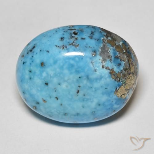 Turchese naturale turchese da 24,31 ct, taglio ovale, opaco