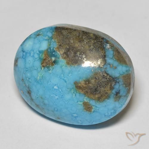 Turchese Blu verdastro naturale da 21.38 ct, Ovale, Opaco