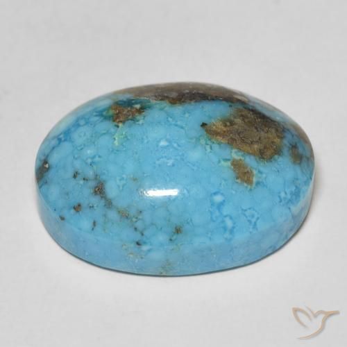 Turchese Blu verdastro naturale da 21.38 ct, Ovale, Opaco