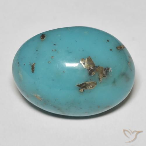 Turchese Blu verdastro naturale da 16.01 ct, Taglio ovale, Opaco