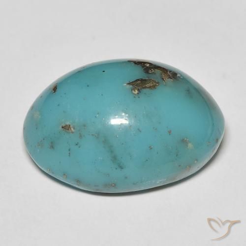 Turchese Blu verdastro naturale da 16.01 ct, Taglio ovale, Opaco