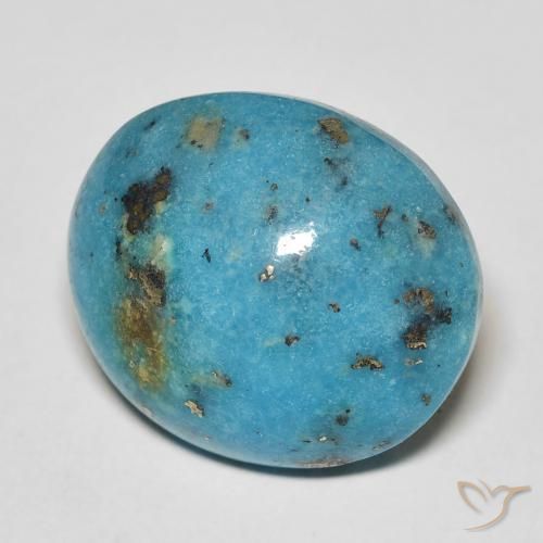 Turchese Teal-blu naturale da 19.71 ct, Ovale, Opaco