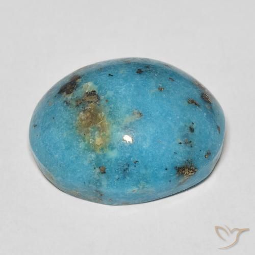 Turchese Teal-blu naturale da 19.71 ct, Ovale, Opaco