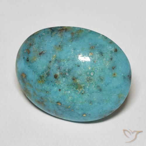 Turchese Verde bluastro naturale da 20.24 ct, Ovale, Opaco