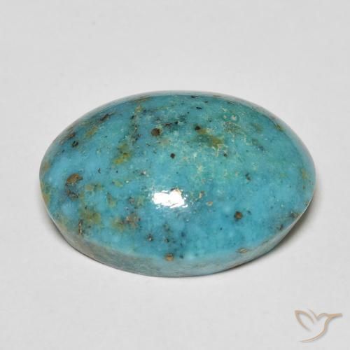 Turchese Verde bluastro naturale da 20.24 ct, Ovale, Opaco