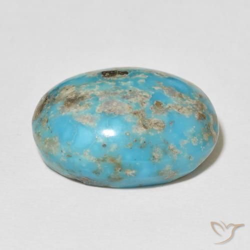 Turchese Blu verdastro medio naturale da 23.17 ct, Ovale, Opaco