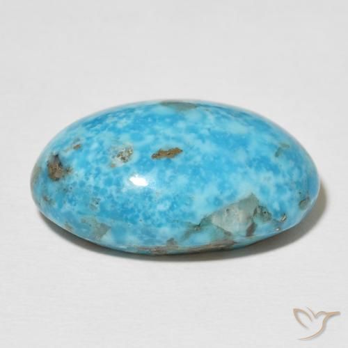 Turchese Blu verdastro naturale da 24.84 ct, Ovale, Opaco