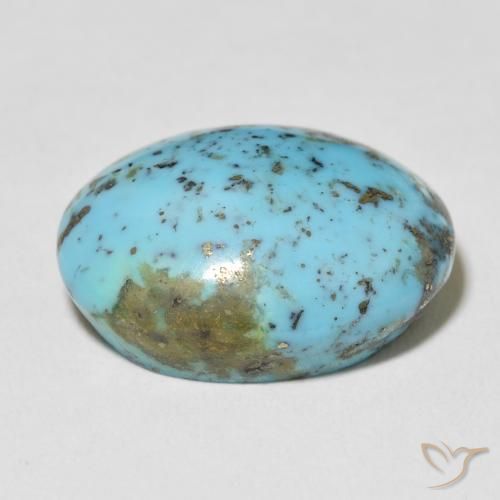 Turchese Verde bluastro chiaro naturale da 25.73 ct, Ovale, Opaco
