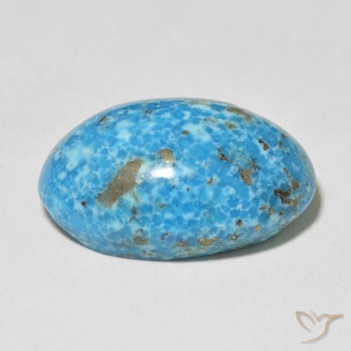 Turchese Teal-blu naturale da 24.33 ct, Ovale, Opaco