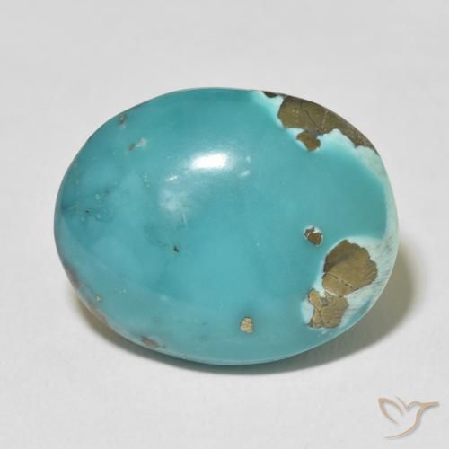 23.00ct Naturale Verde bluastro medio Turchese, Ovale, Opaco