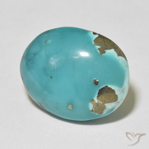 Turchese Verde bluastro medio naturale da 23.00 ct, Ovale, Opaco
