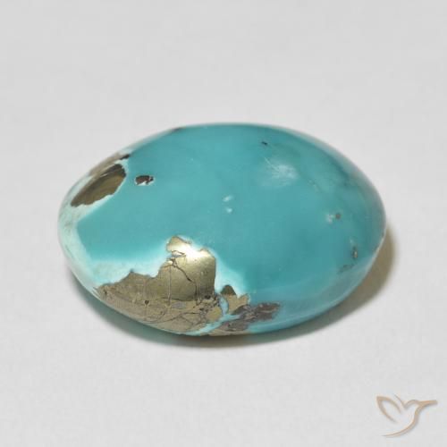 Turchese Verde bluastro medio naturale da 23.00 ct, Ovale, Opaco