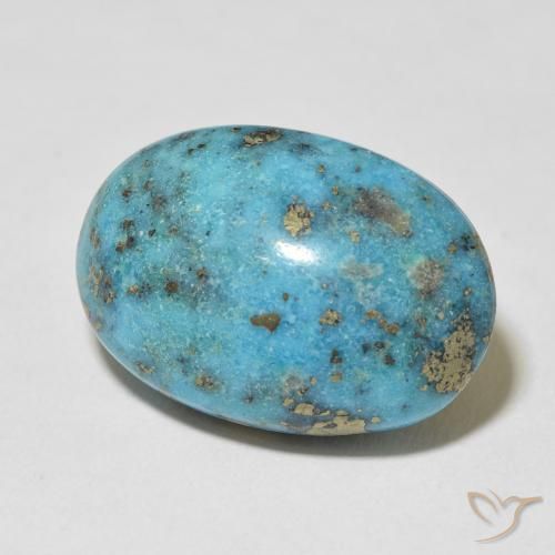 Turchese Blu verdastro naturale da 27.44 ct, Ovale, Opaco