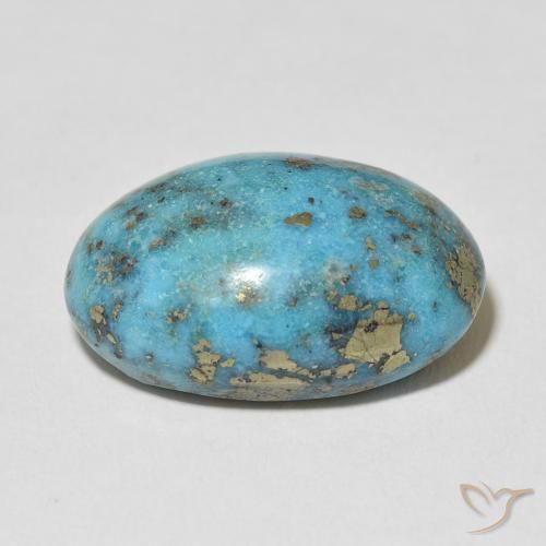 Turchese Blu verdastro naturale da 27.44 ct, Ovale, Opaco
