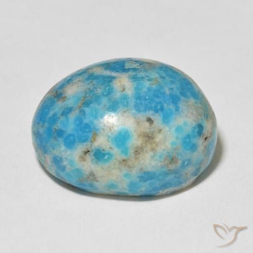 Turchese Blu verdastro brillante naturale da 24.07 ct, Ovale, Opaco