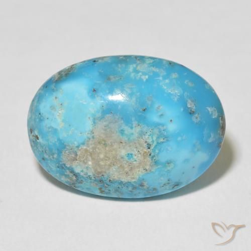 15.69ct Naturale Blu verdastro Turchese, Ovale, Opaco