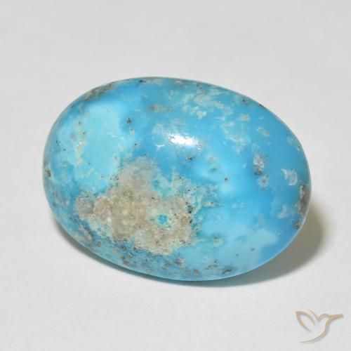 Turchese Blu verdastro naturale da 15.69 ct, Ovale, Opaco