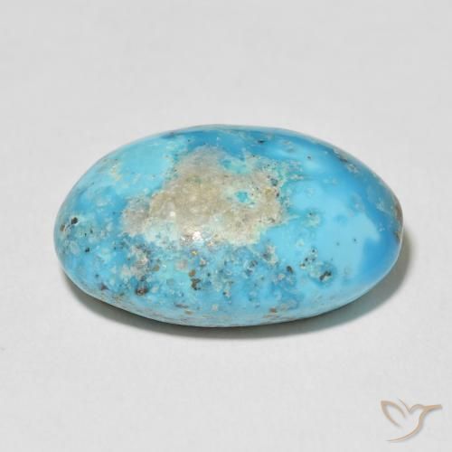 Turchese Blu verdastro naturale da 15.69 ct, Ovale, Opaco