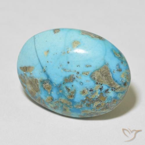 Turchese Blu verdastro naturale da 33.03 ct, Ovale, Opaco