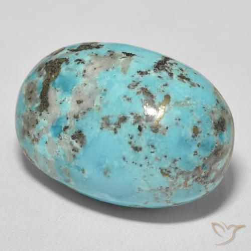 Turchese Blu verdastro naturale da 28.75 ct, Ovale, Opaco