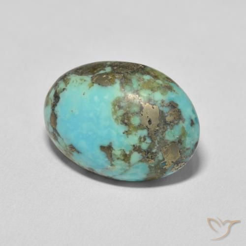 Turchese Verde blu naturale da 20.88 ct, Ovale, Opaco