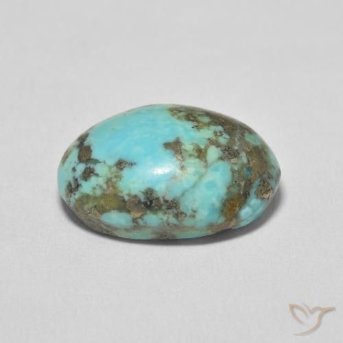 Turchese Verde blu naturale da 20.88 ct, Ovale, Opaco