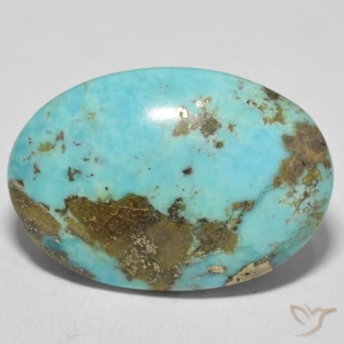 36.87ct Naturale Verde schiuma di mare Turchese, Ovale, Opaco