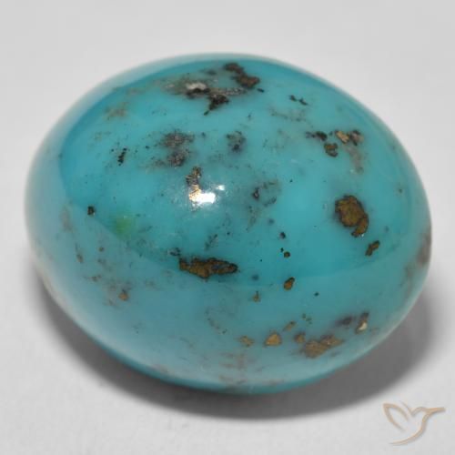 Turchese Blu verdastro medio naturale da 39.89 ct, Ovale, Opaco