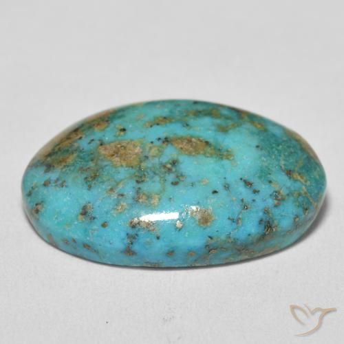 Turchese Verde blu naturale da 22.00 ct, Ovale, Opaco
