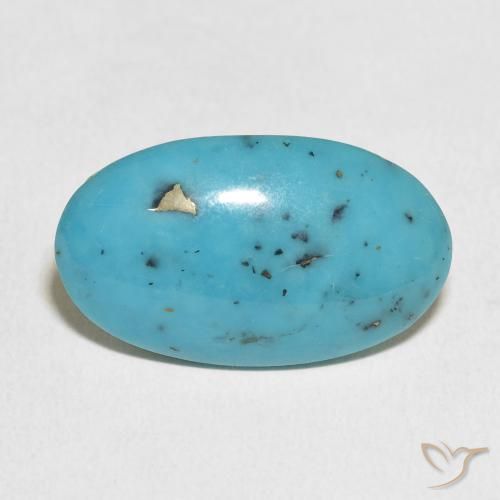 15.16ct Naturale Verde acqua medio Turchese, Ovale, Opaco