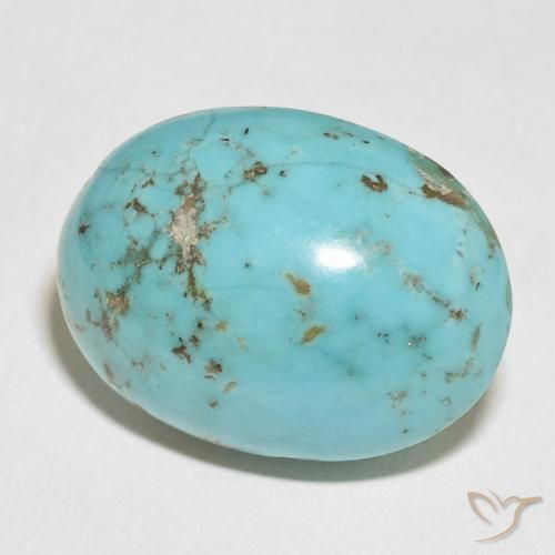 Turchese Verde bluastro naturale da 59.90 ct, Ovale, Opaco