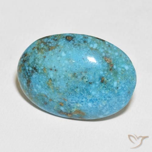 Turchese Blu verdastro medio naturale da 40.86 ct, Ovale, Opaco