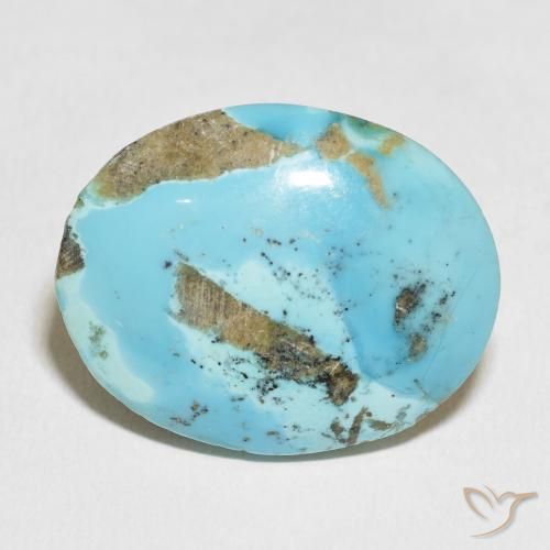 45.84ct Naturale Blu brillante verde Turchese, Ovale, Opaco